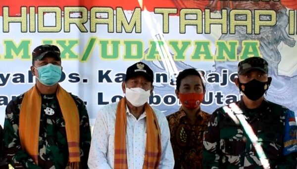 Jaga Alam dan Air, Kasrem 162/WB Bersama Dandim 1606/Mataram Launching Pompa Hidram ll Kodam lX/ Udayana