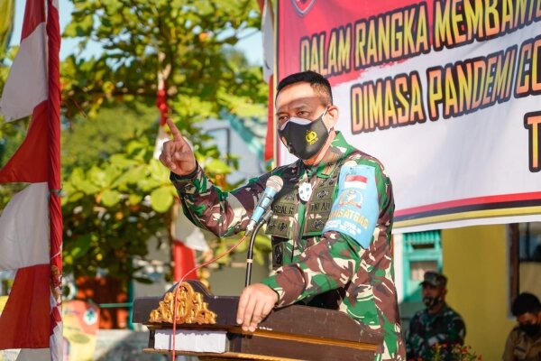 Kunjungi Bima, Danrem 162/WB Sosialisasikan Rumah Isolasi Terpadu dan Bantu Obat-obatan