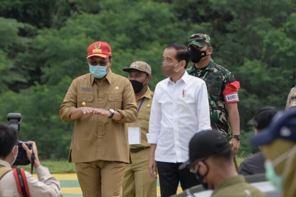 Gubernur NTB Dampingi Presiden Jokowi Resmikan Bendungan Bintang Bano KSB