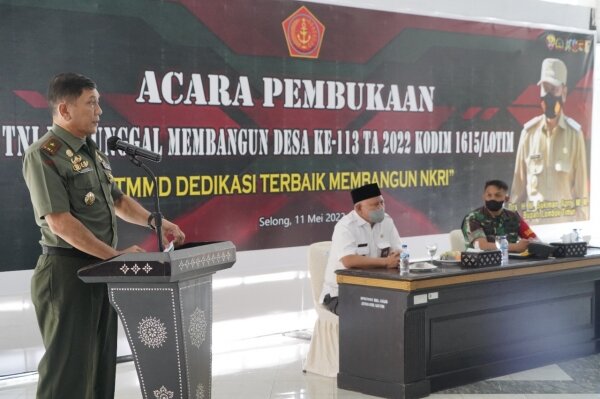 Danrem 162/WB Hadiri Pembukaan TMMD ke 113 Kodim 1615/Lombok Timur