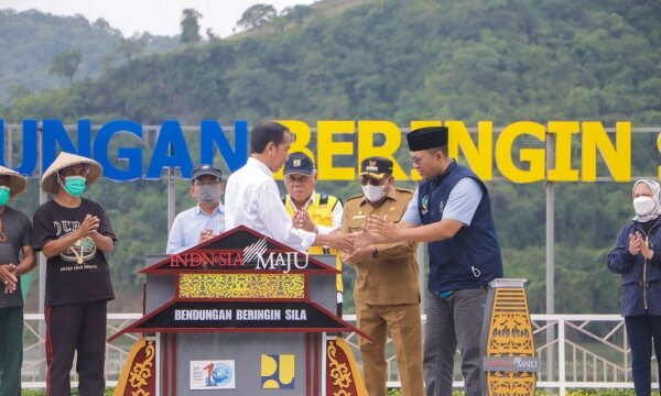 Gubernur NTB Dampingi Presiden Jokowi Resmikan Bendungan Beringin Sila Sumbawa