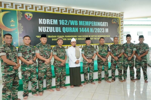 Korem 162/Wira Bhakti Gelar Peringatan Nuzulul Quran 1444 H/2023 M