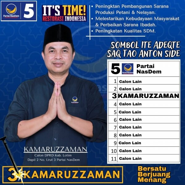 Siap Menangkan Pileg 2024, Kamaruzzaman: Mari Kita Sama-sama Berjuang